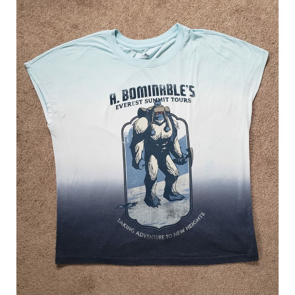 Disney Parks Animal Kingdom Yeti Everest Summit Tours T-shirt Blue Size Large